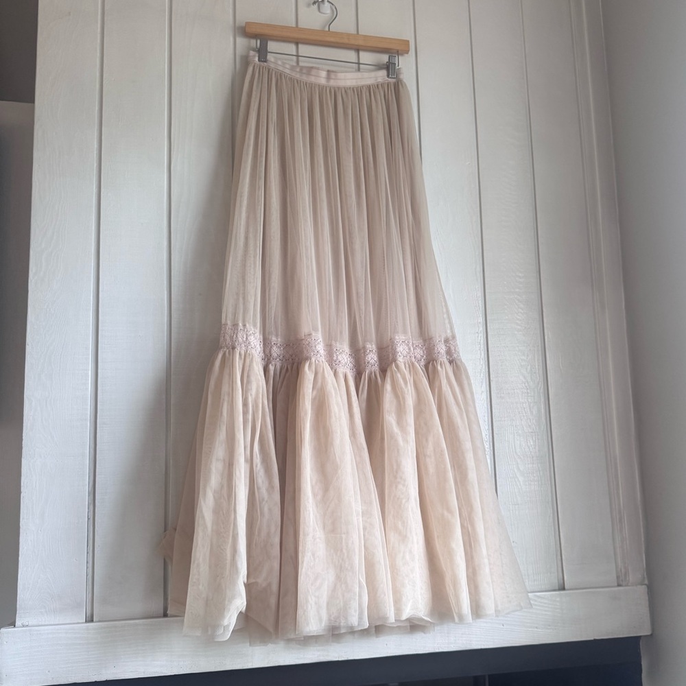 Needle & Thread Lace Tulle Maxi Skirt